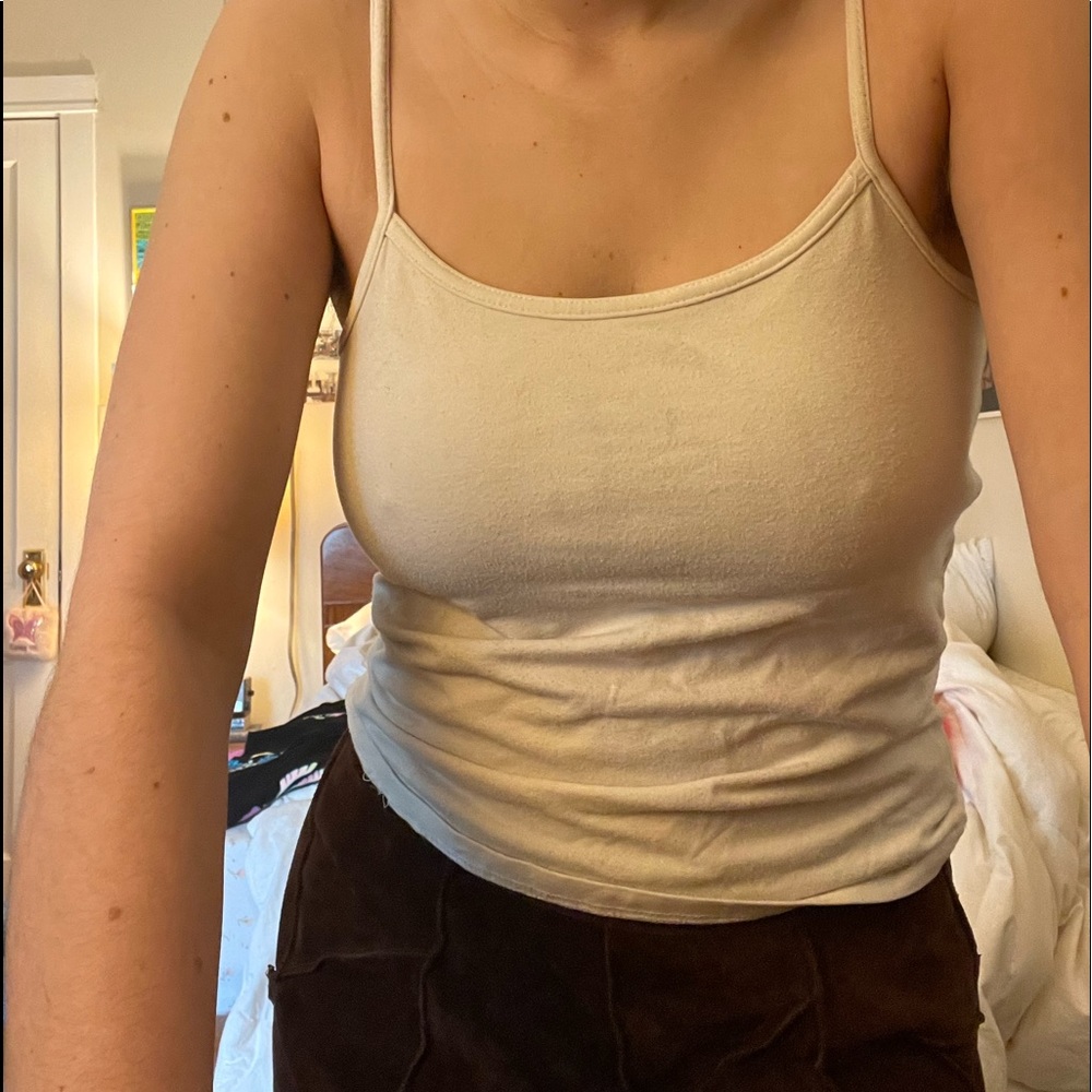 y2k white cami🫧🌪🦴🫖.